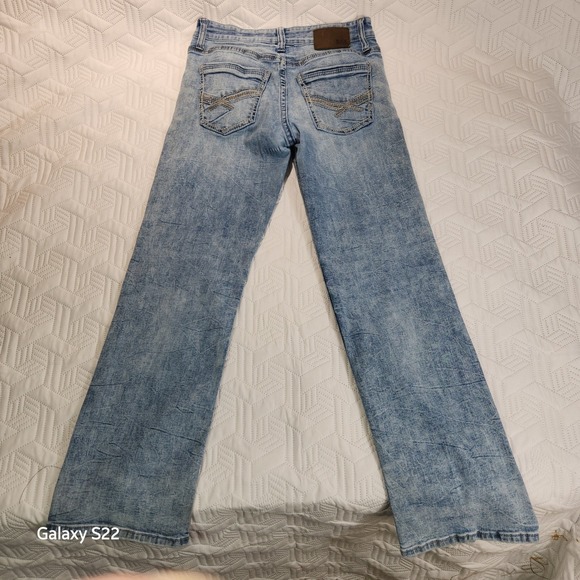 BKE Jake Jeans Men Light Wash Distressed Relaxed Denim straight leg style 30x30 - Picture 9 of 13